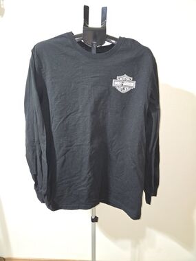 Harley-Davidson Black Long Sleeve Tee Wounded Warrior XL